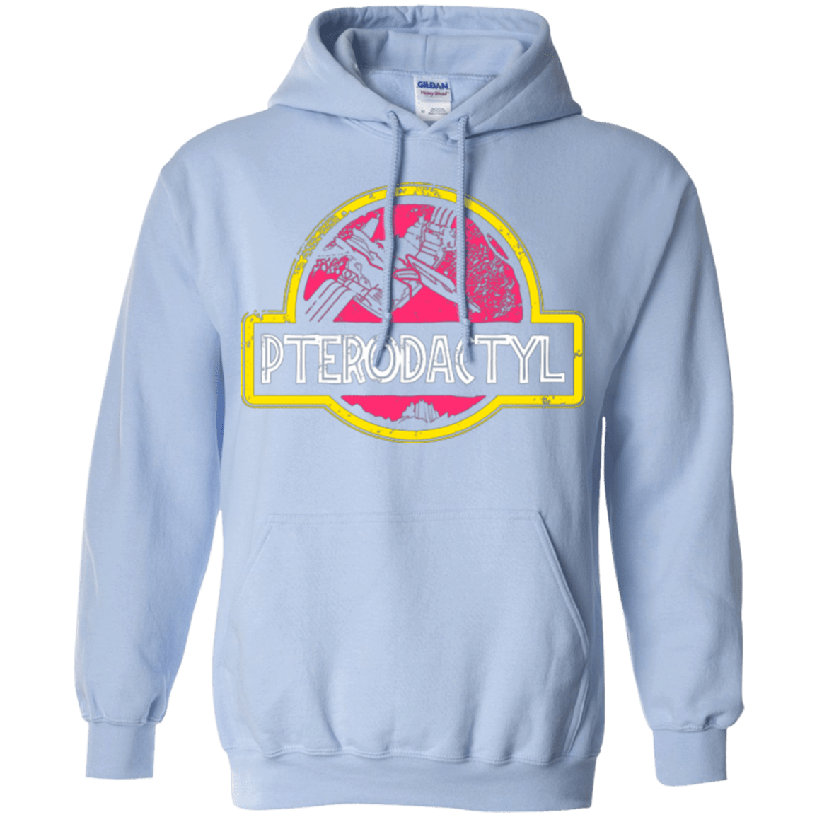 Sweatshirts Light Blue / Small Jurassic Power Pink Pullover Hoodie