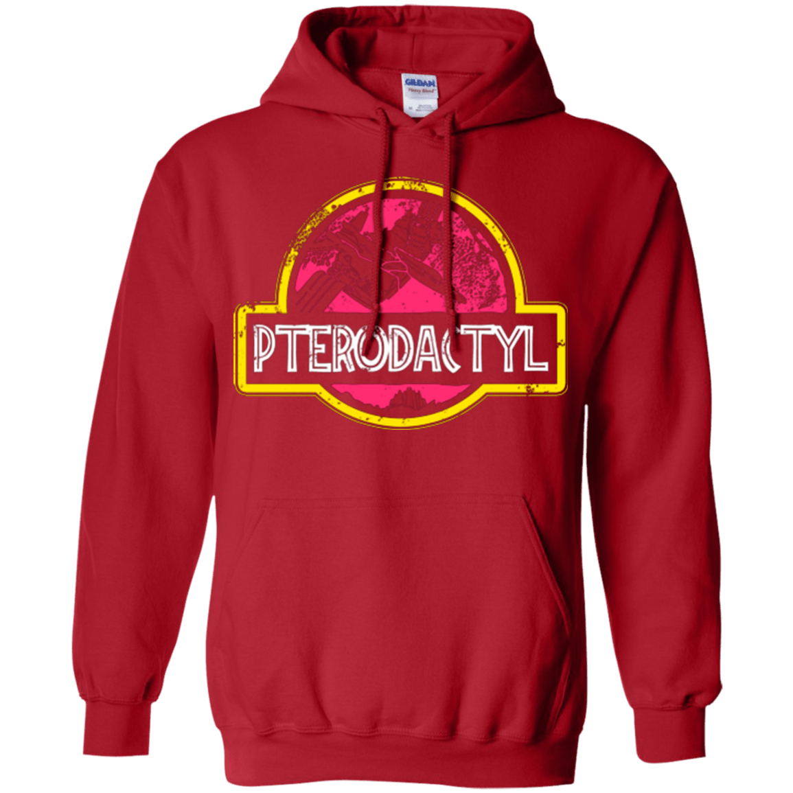 Sweatshirts Red / Small Jurassic Power Pink Pullover Hoodie