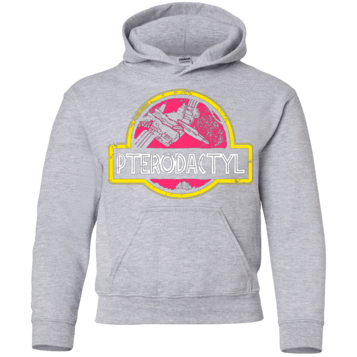 Sweatshirts Sport Grey / YS Jurassic Power Pink Youth Hoodie