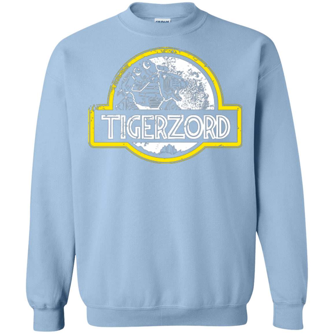 Sweatshirts Light Blue / Small Jurassic Power White Crewneck Sweatshirt