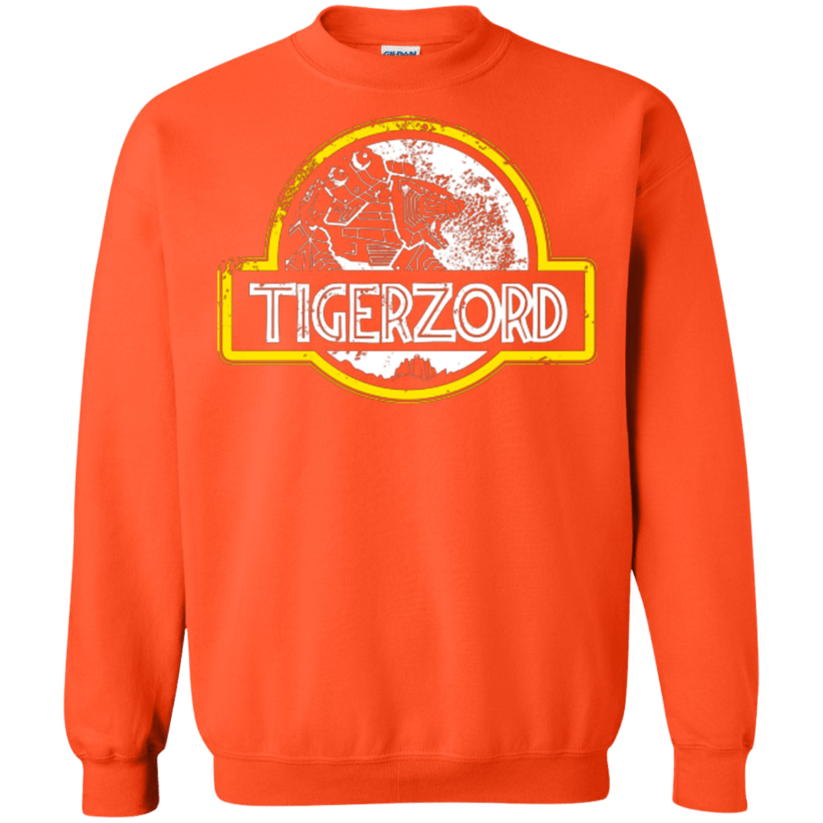 Sweatshirts Orange / Small Jurassic Power White Crewneck Sweatshirt