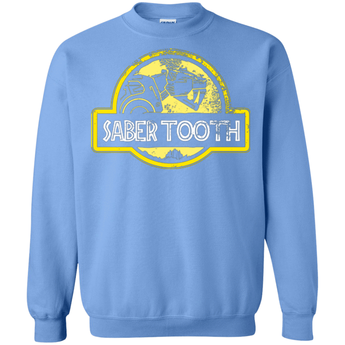 Sweatshirts Carolina Blue / Small Jurassic Power Yellow Crewneck Sweatshirt