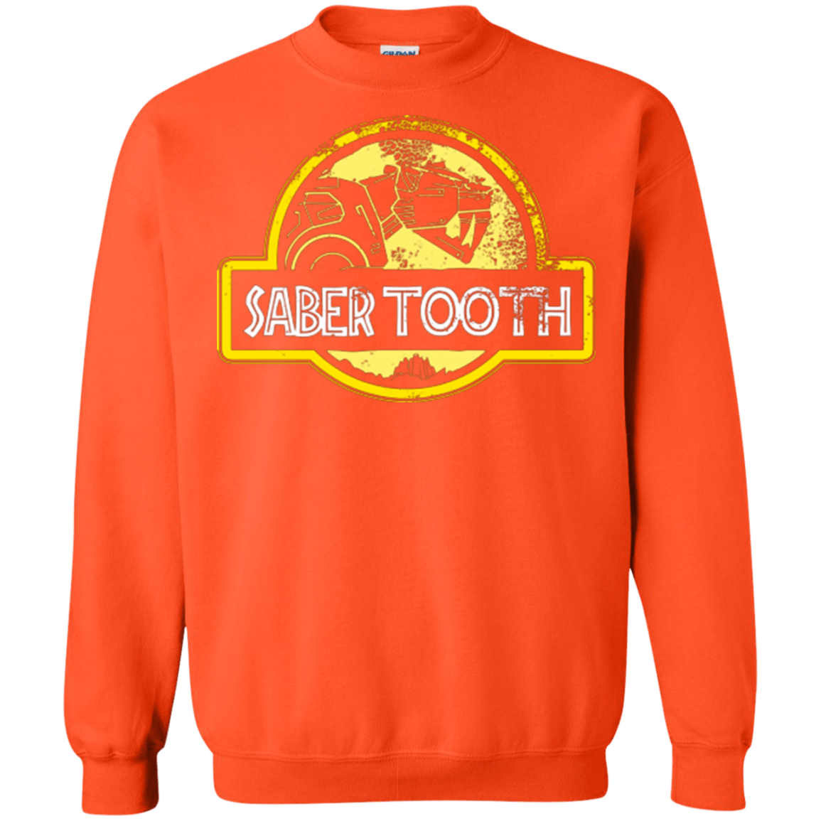 Sweatshirts Orange / Small Jurassic Power Yellow Crewneck Sweatshirt