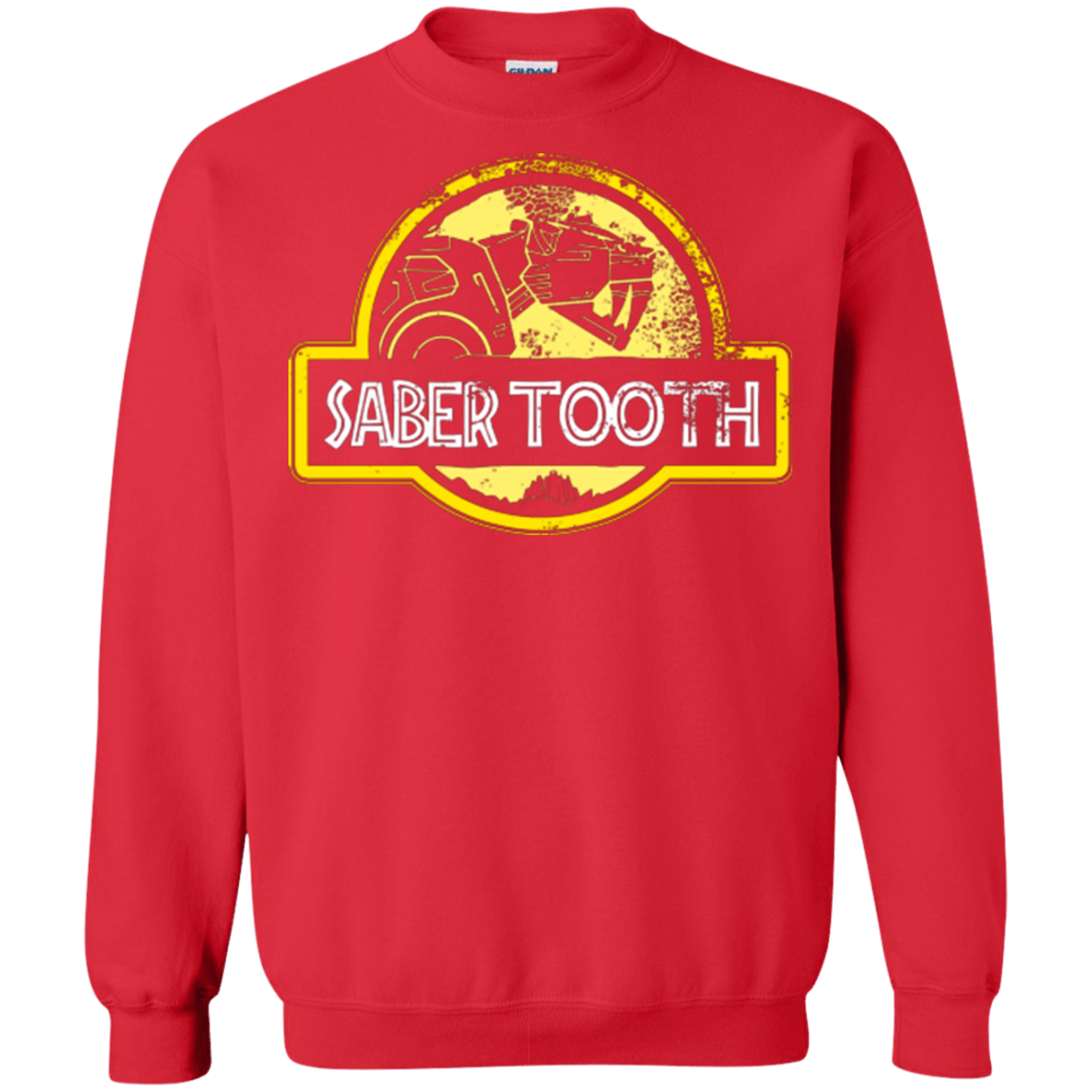Sweatshirts Red / Small Jurassic Power Yellow Crewneck Sweatshirt