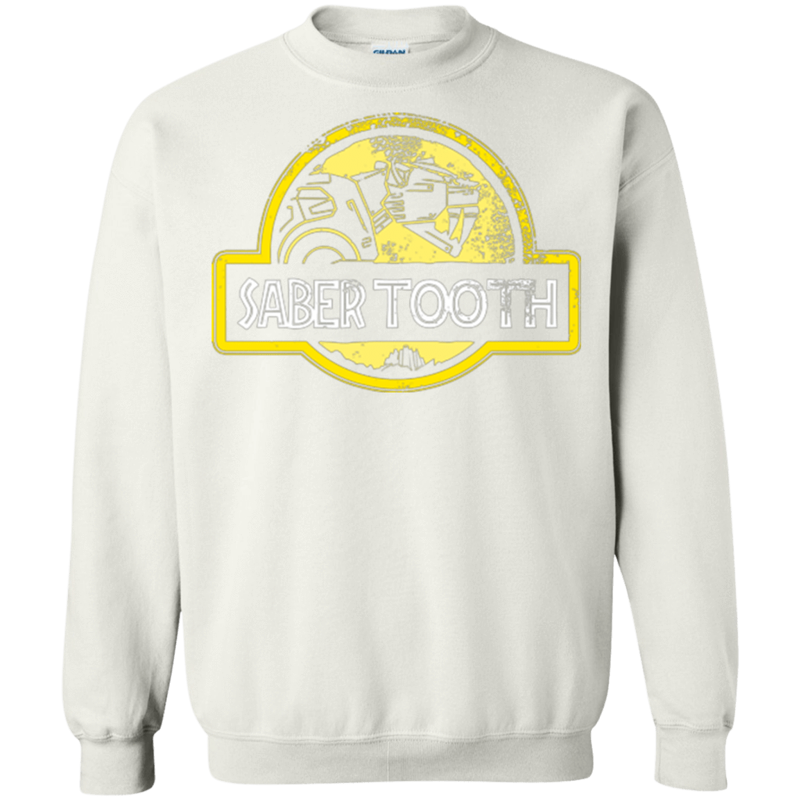 Sweatshirts White / Small Jurassic Power Yellow Crewneck Sweatshirt