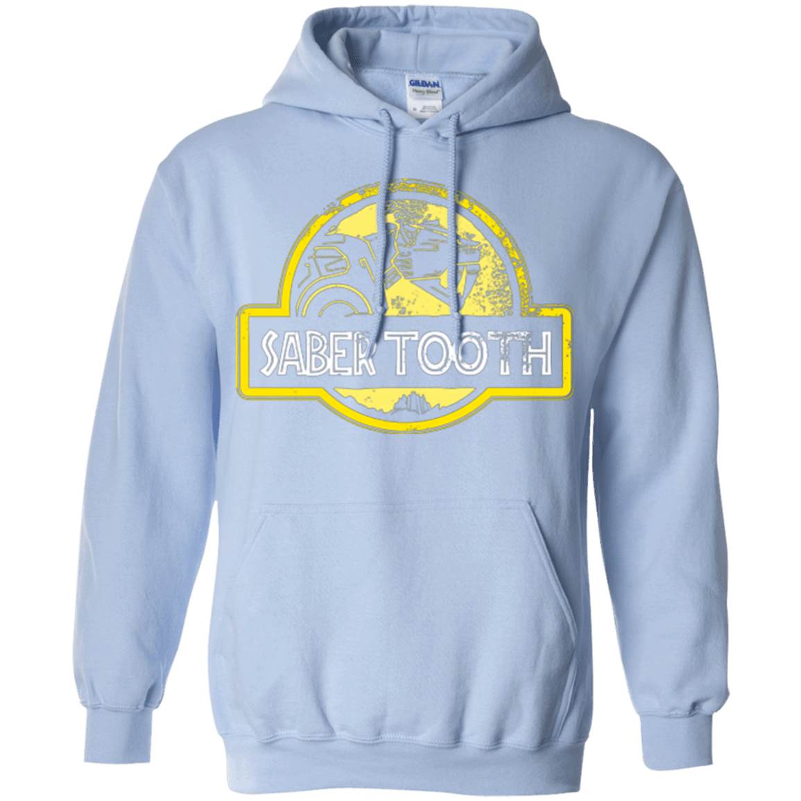 Sweatshirts Light Blue / Small Jurassic Power Yellow Pullover Hoodie