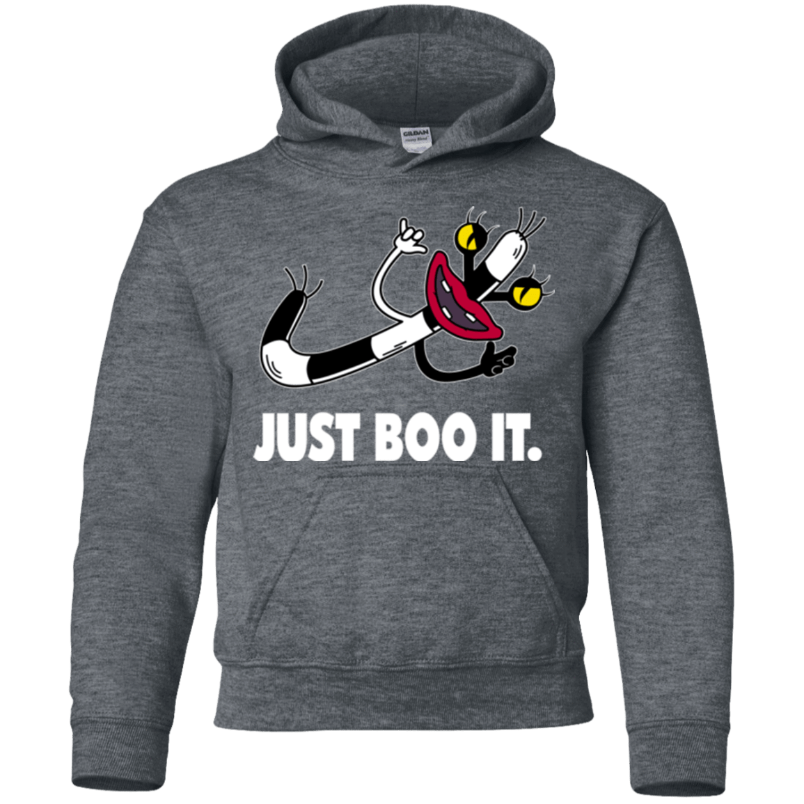 Sweatshirts Dark Heather / YS Just Boo It Youth Hoodie