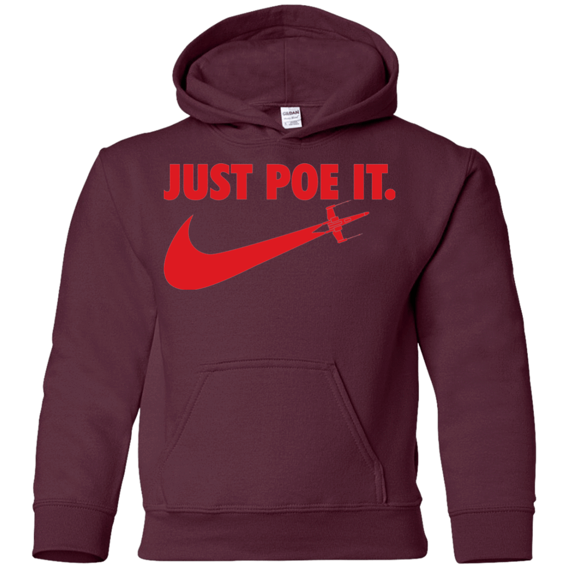 Sweatshirts Maroon / YS Just Poe It Youth Hoodie