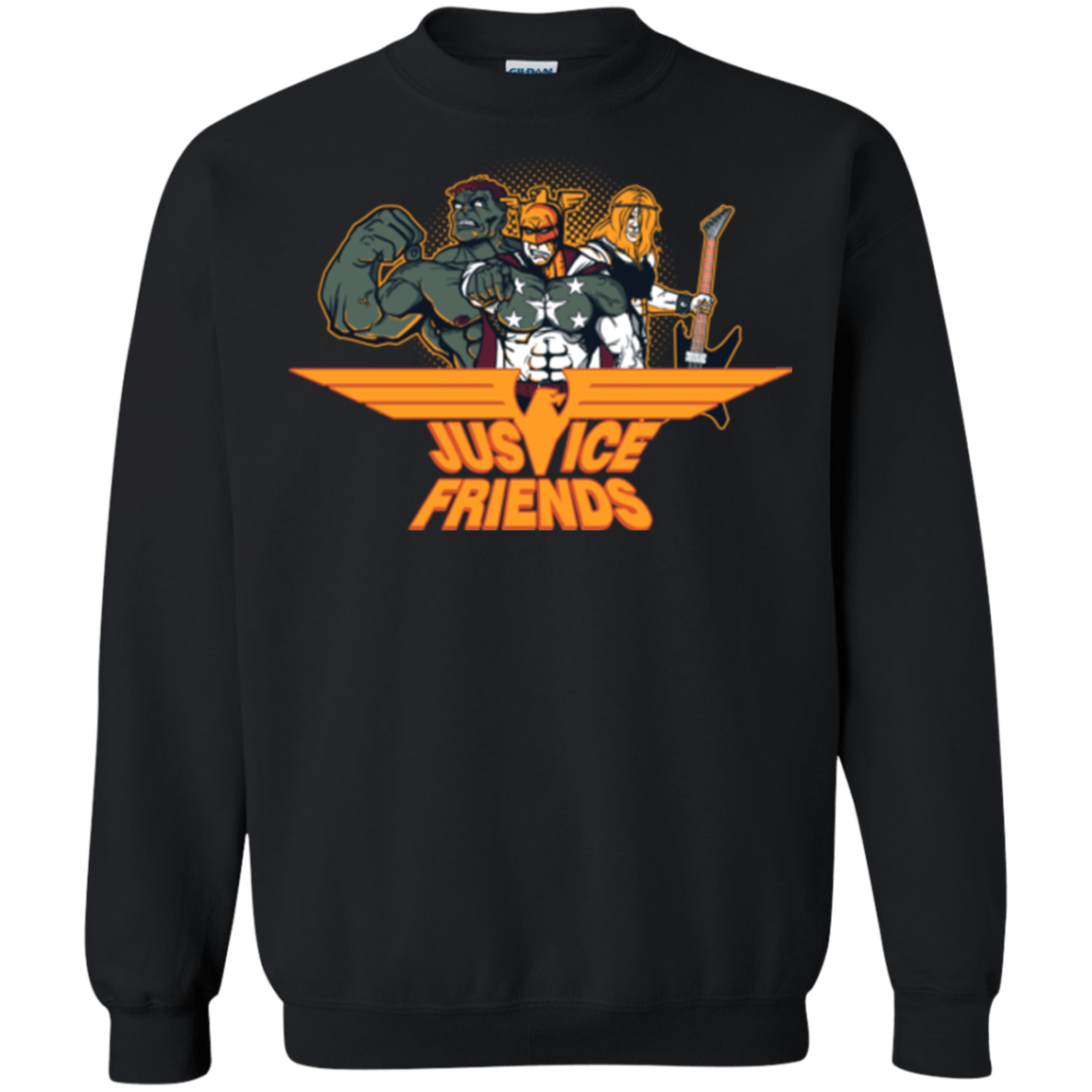 Sweatshirts Black / S Justice Friends Crewneck Sweatshirt