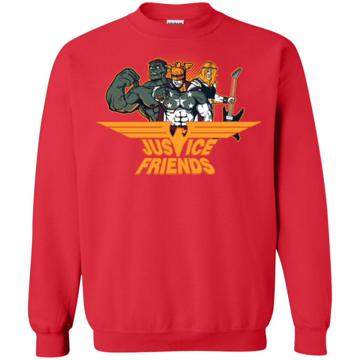 Sweatshirts Red / S Justice Friends Crewneck Sweatshirt