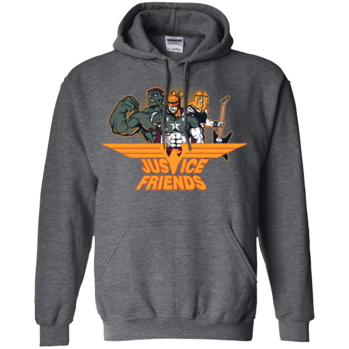 Sweatshirts Dark Heather / S Justice Friends Pullover Hoodie