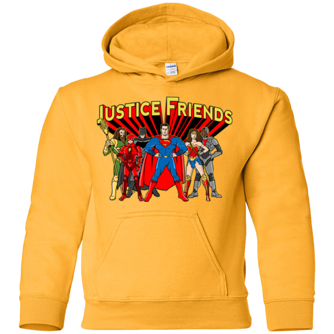 Sweatshirts Gold / YS Justice Friends Youth Hoodie