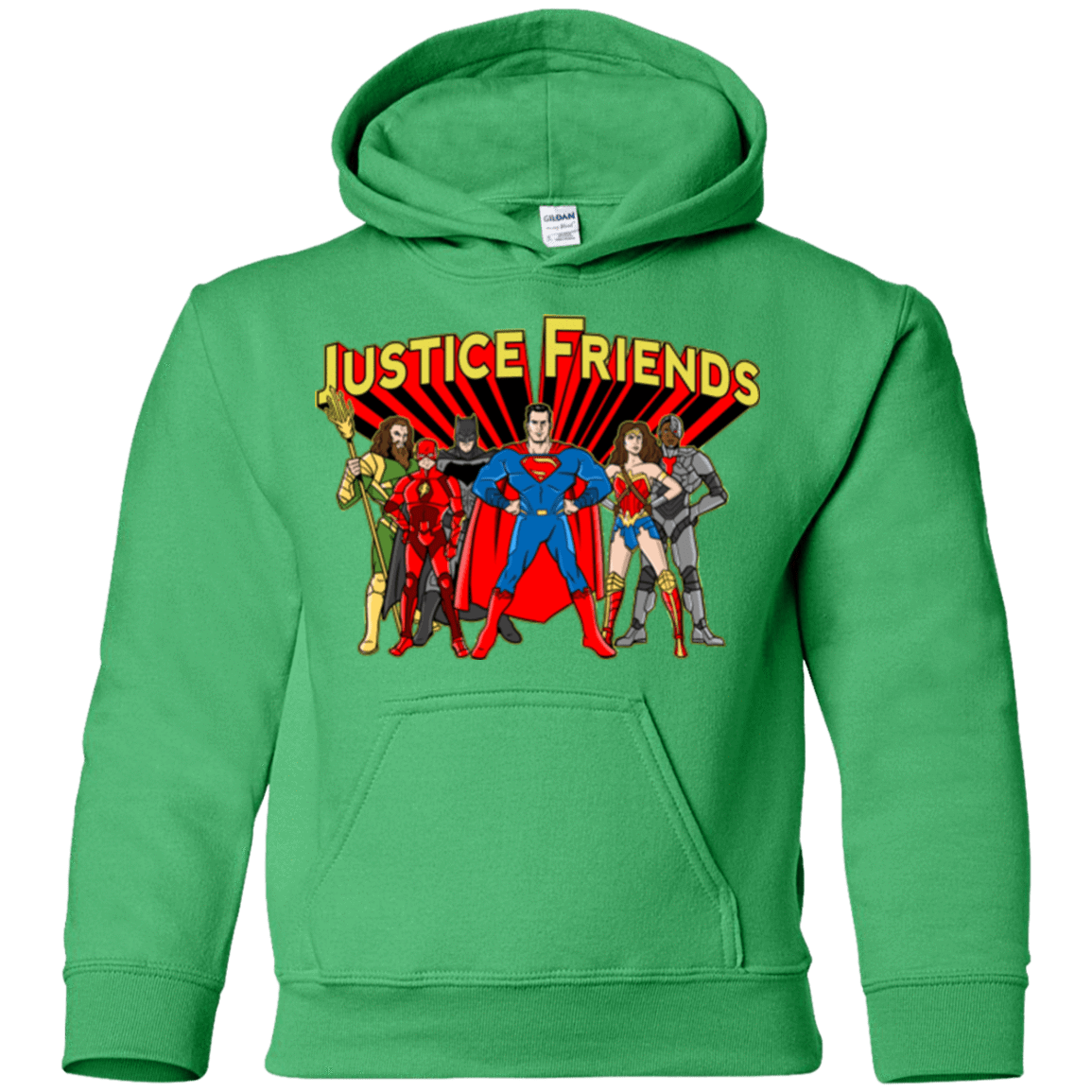 Sweatshirts Irish Green / YS Justice Friends Youth Hoodie