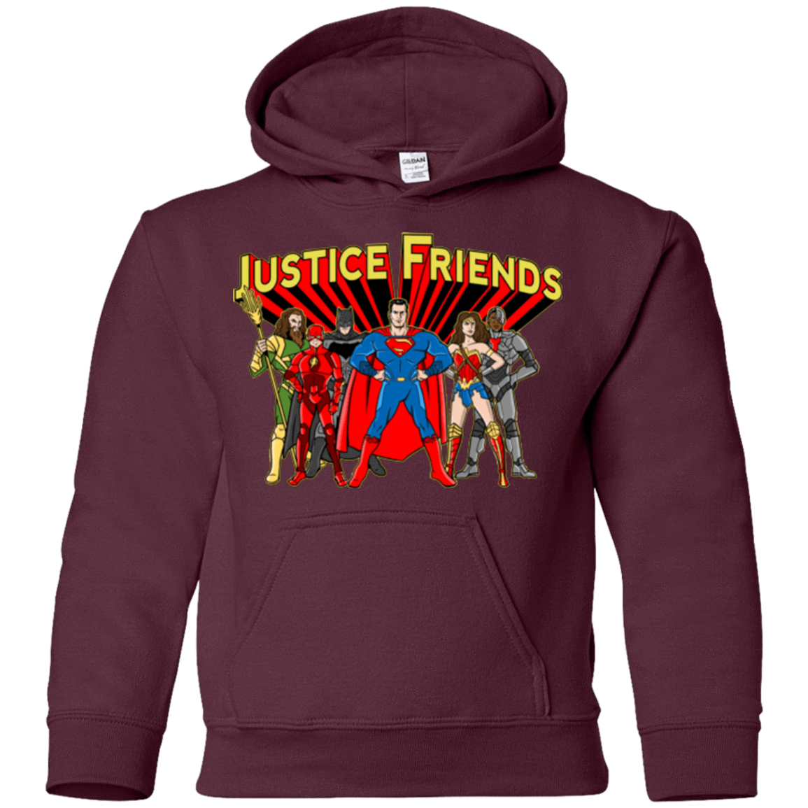 Sweatshirts Maroon / YS Justice Friends Youth Hoodie