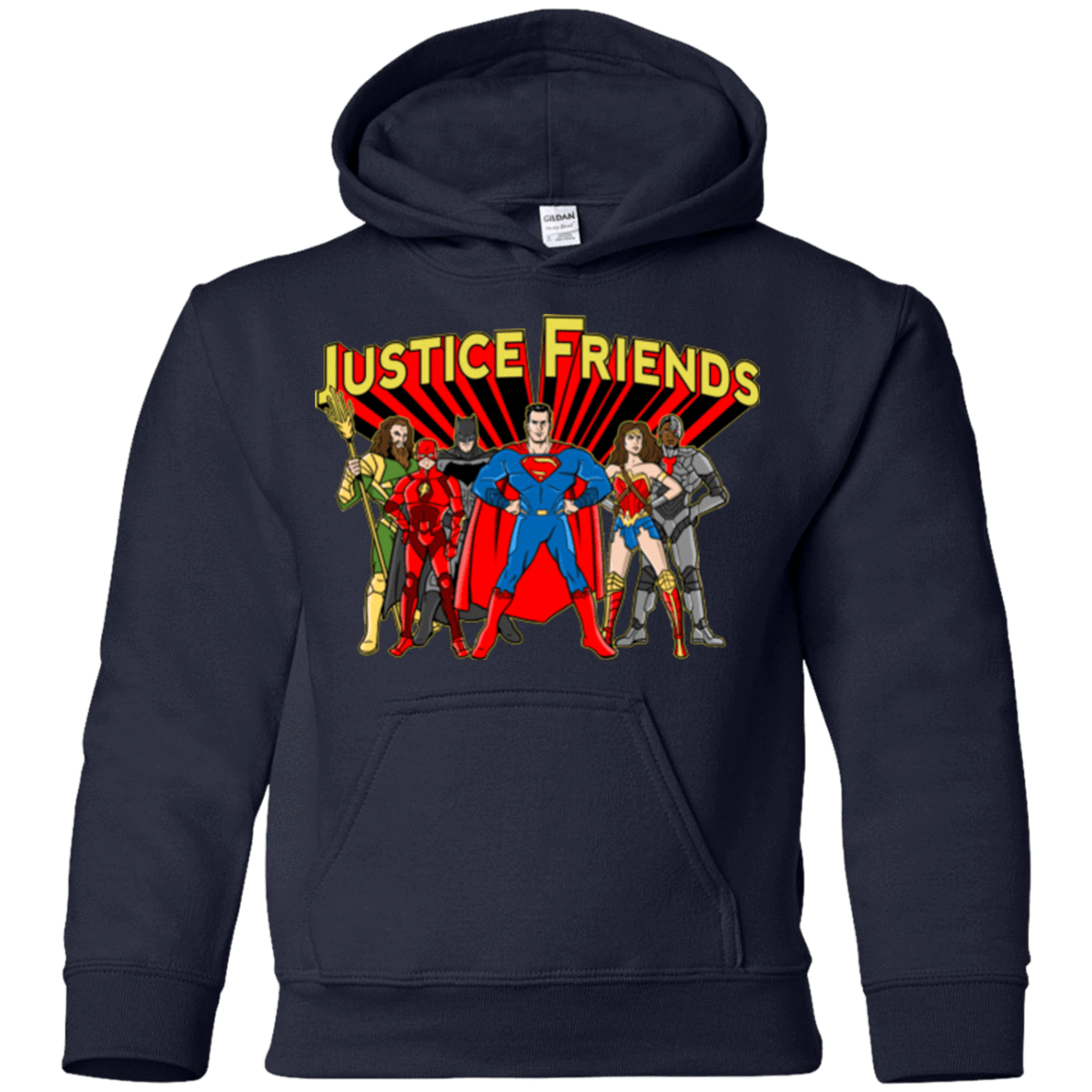 Sweatshirts Navy / YS Justice Friends Youth Hoodie