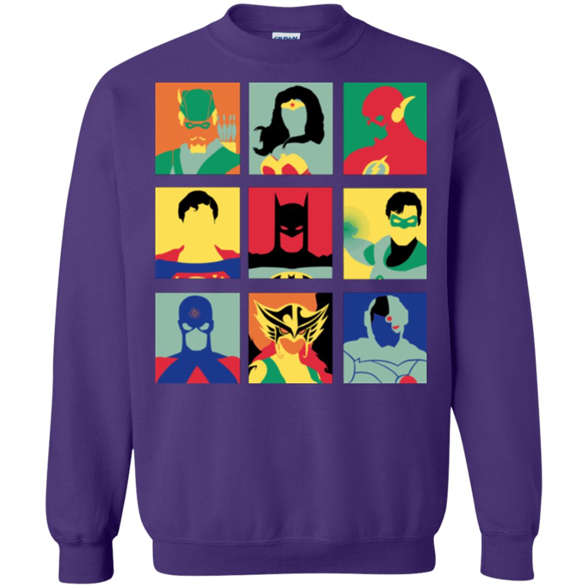 Sweatshirts Purple / Small Justice Pop Crewneck Sweatshirt