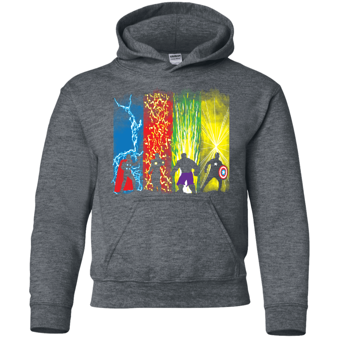 Sweatshirts Dark Heather / YS Justice Prevails Youth Hoodie