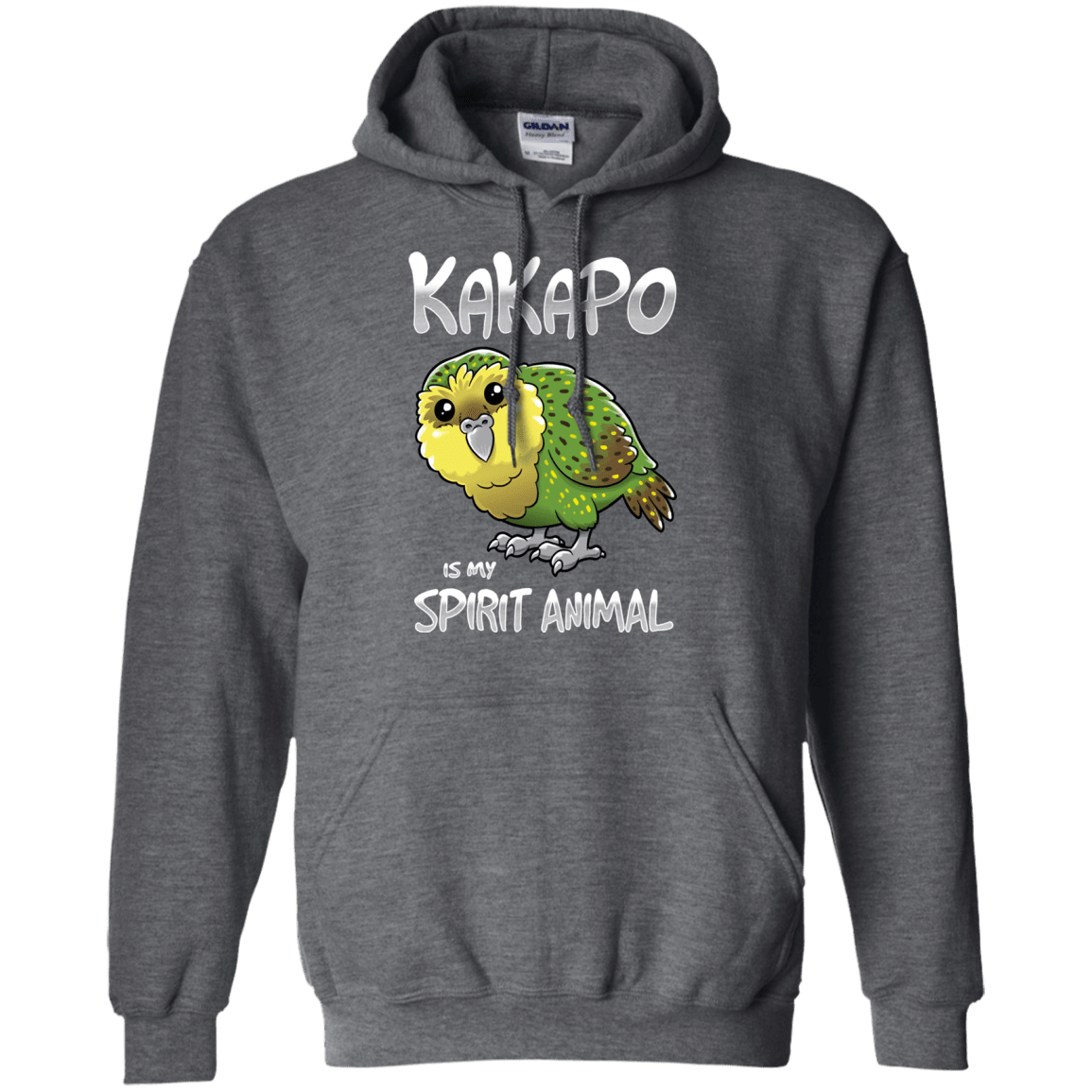 Sweatshirts Dark Heather / S Kakapo Spirit Animal Pullover Hoodie