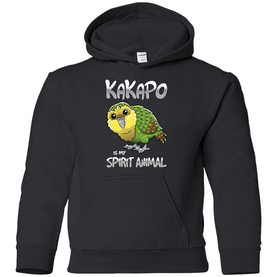 Sweatshirts Black / YS Kakapo Spirit Animal Youth Hoodie