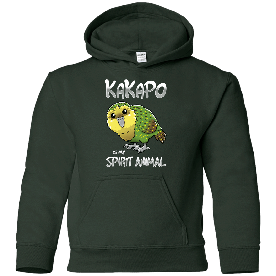 Sweatshirts Forest Green / YS Kakapo Spirit Animal Youth Hoodie