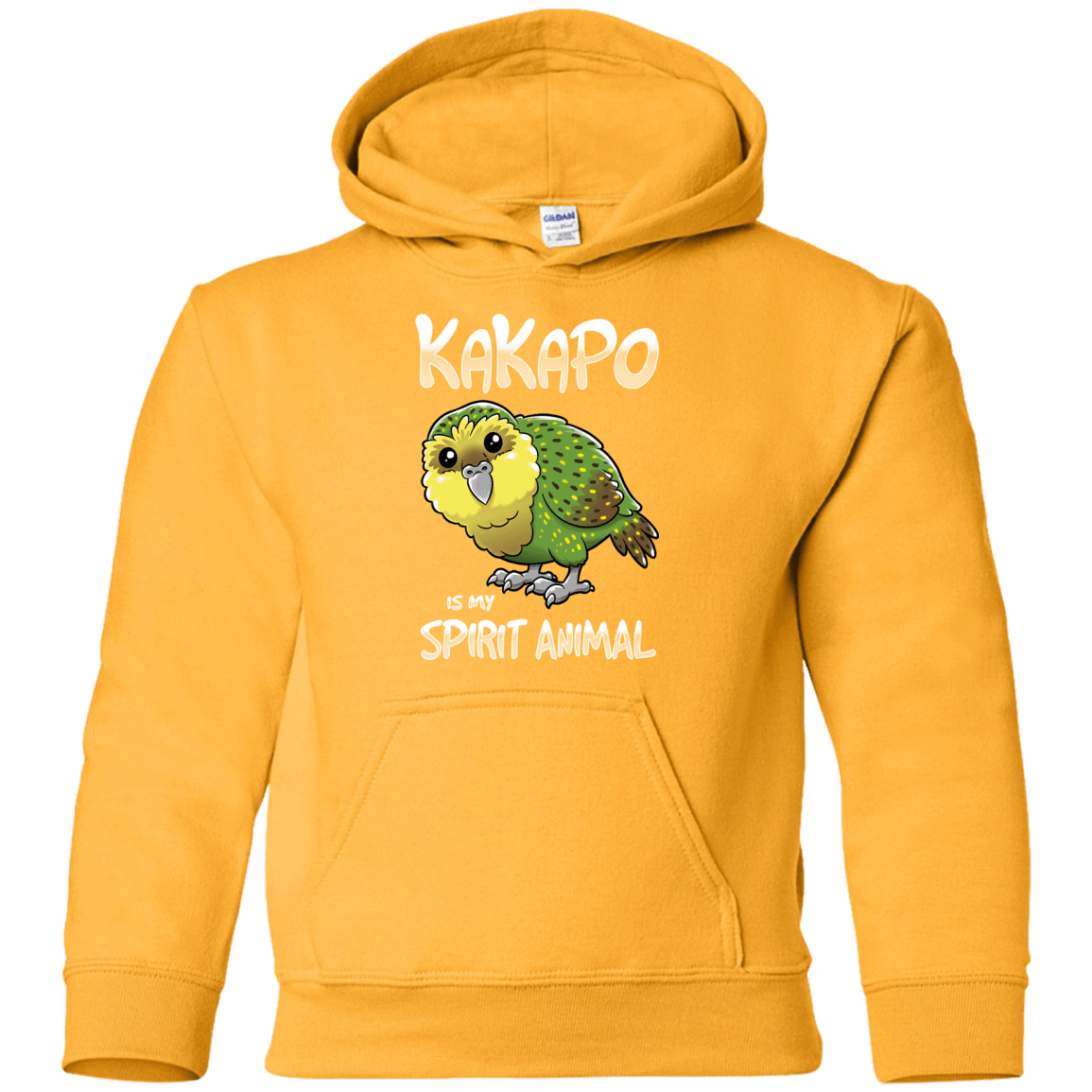 Sweatshirts Gold / YS Kakapo Spirit Animal Youth Hoodie
