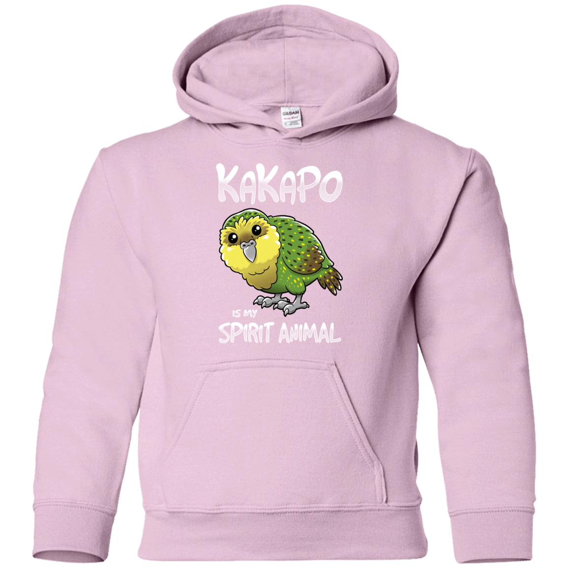 Sweatshirts Light Pink / YS Kakapo Spirit Animal Youth Hoodie