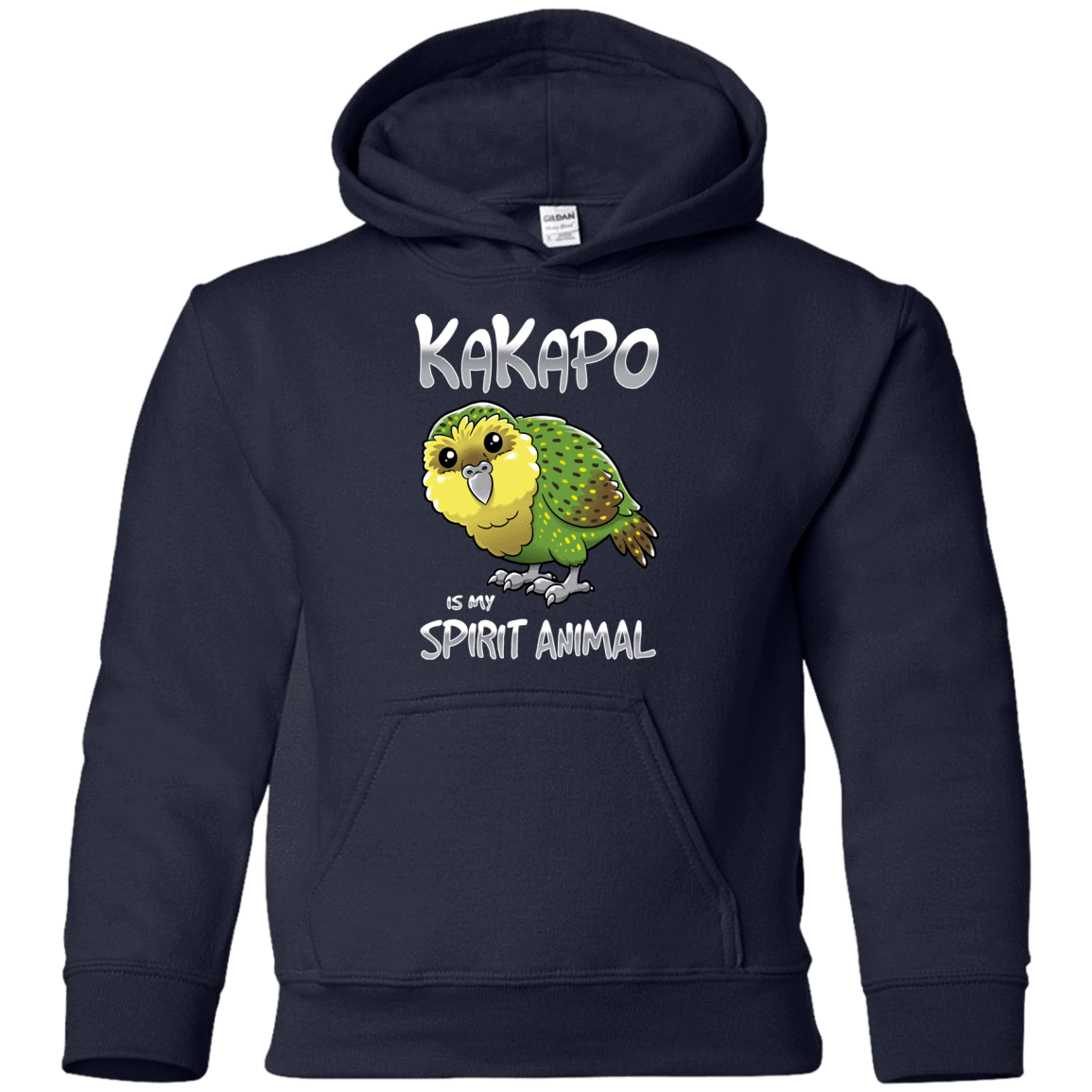 Sweatshirts Navy / YS Kakapo Spirit Animal Youth Hoodie