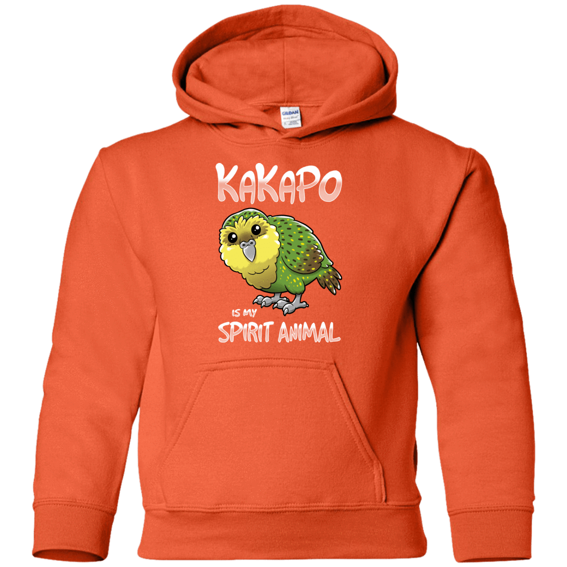 Sweatshirts Orange / YS Kakapo Spirit Animal Youth Hoodie