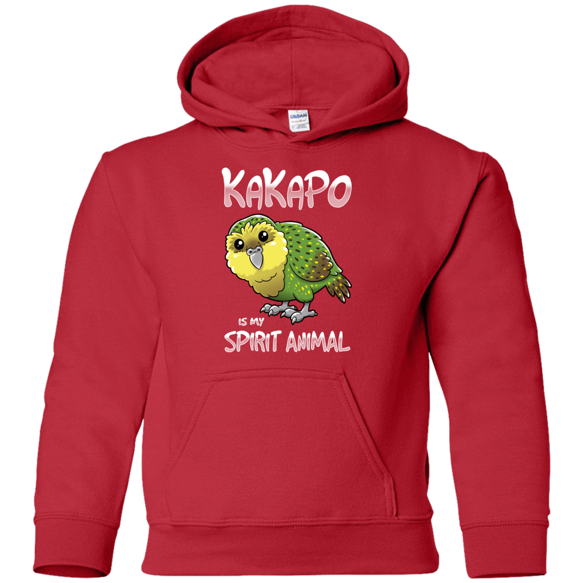 Sweatshirts Red / YS Kakapo Spirit Animal Youth Hoodie