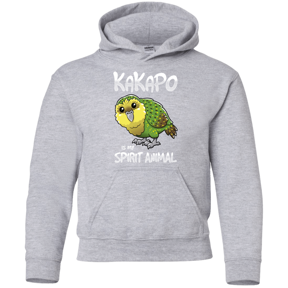 Sweatshirts Sport Grey / YS Kakapo Spirit Animal Youth Hoodie