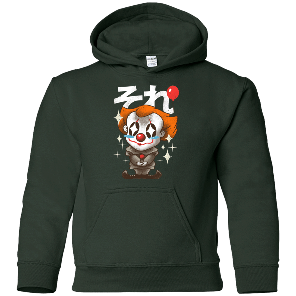 Sweatshirts Forest Green / YS Kawaii Clown Youth Hoodie