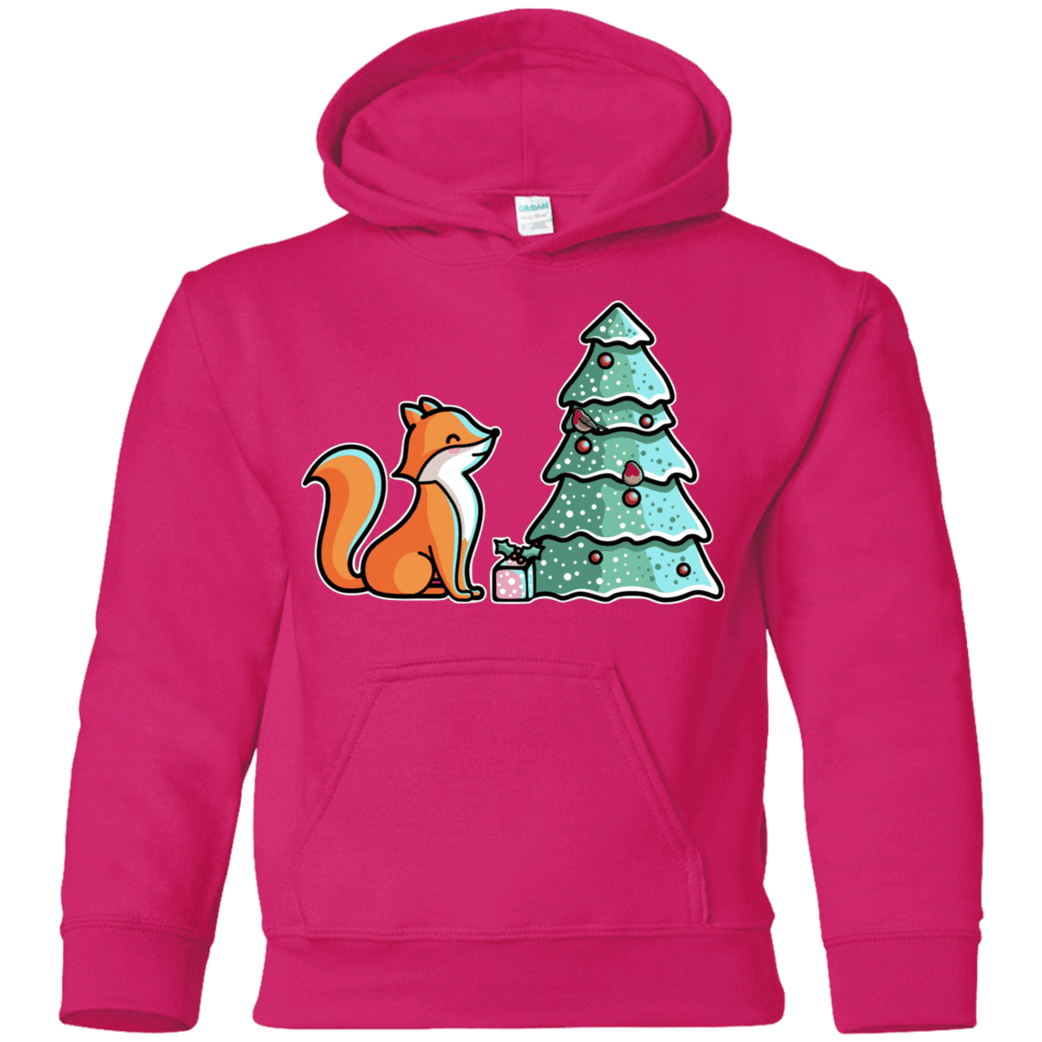Sweatshirts Heliconia / YS Kawaii Cute Christmas Fox Youth Hoodie