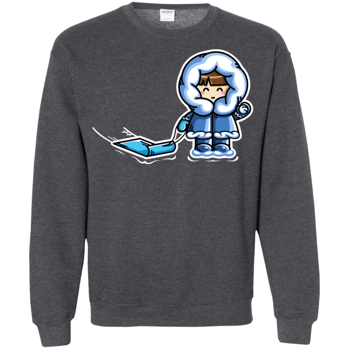 Sweatshirts Dark Heather / S Kawaii Cute Fun In The Snow Crewneck Sweatshirt