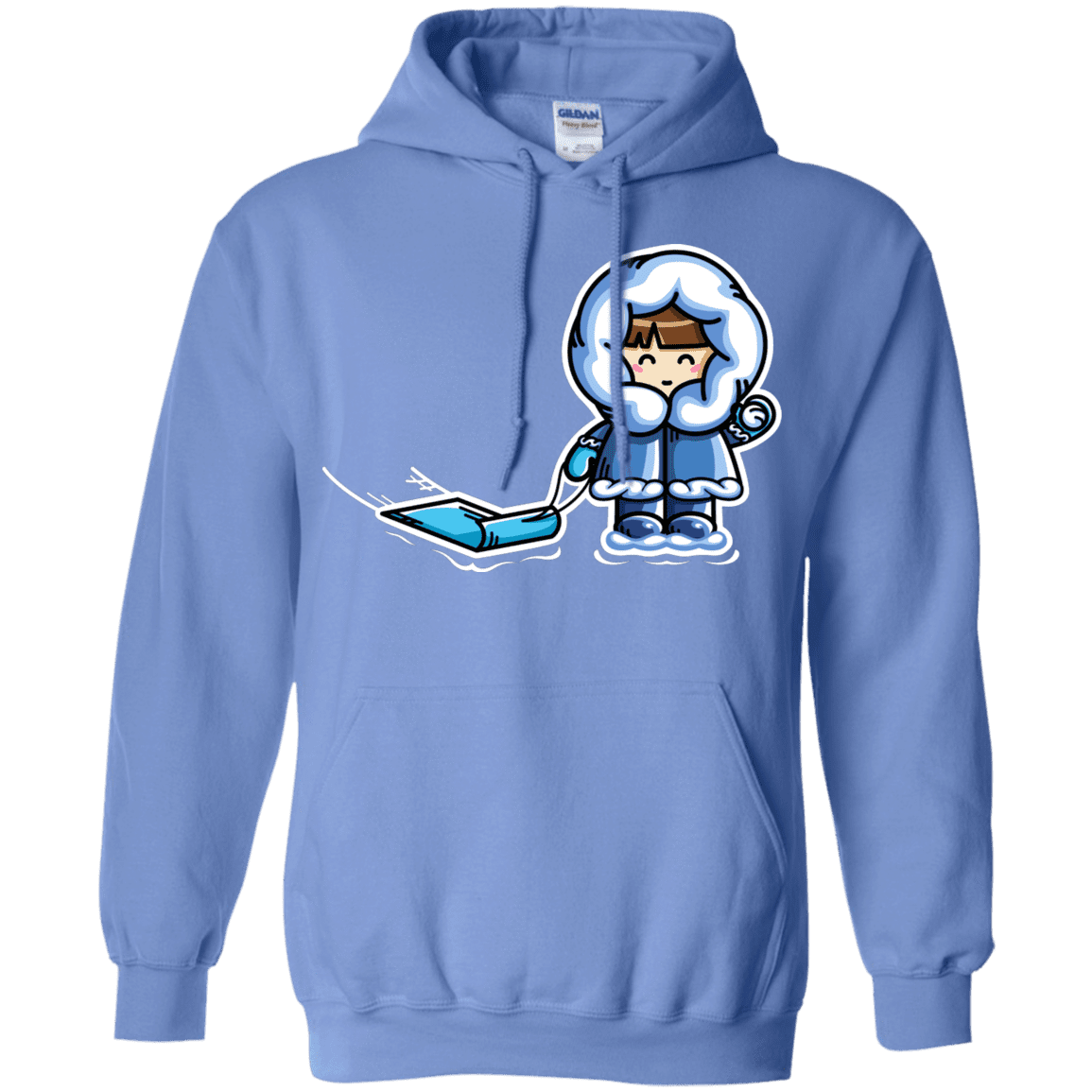 Sweatshirts Carolina Blue / S Kawaii Cute Fun In The Snow Pullover Hoodie