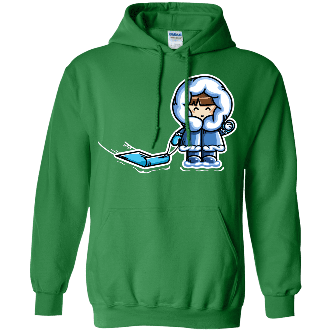 Sweatshirts Irish Green / S Kawaii Cute Fun In The Snow Pullover Hoodie