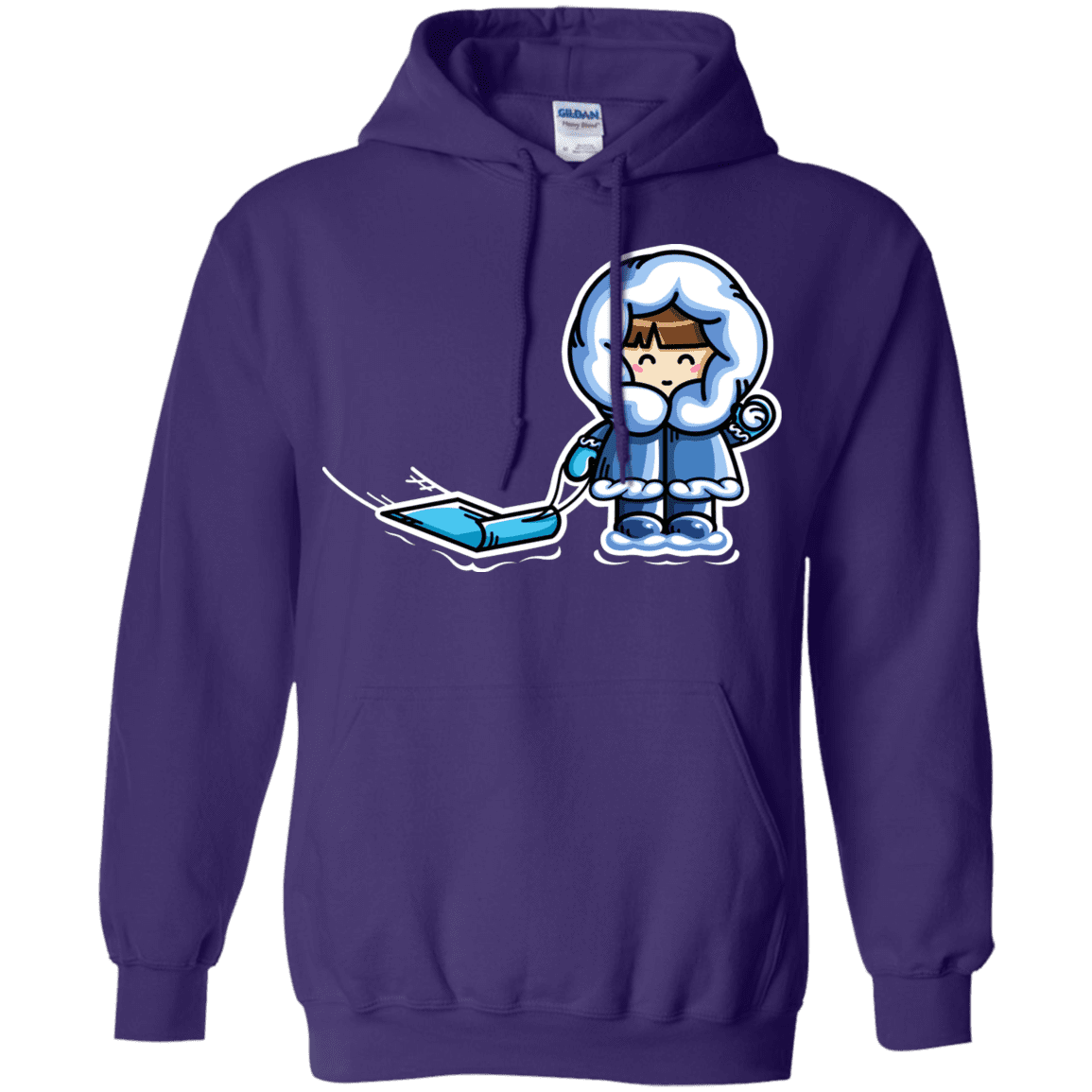 Sweatshirts Purple / S Kawaii Cute Fun In The Snow Pullover Hoodie