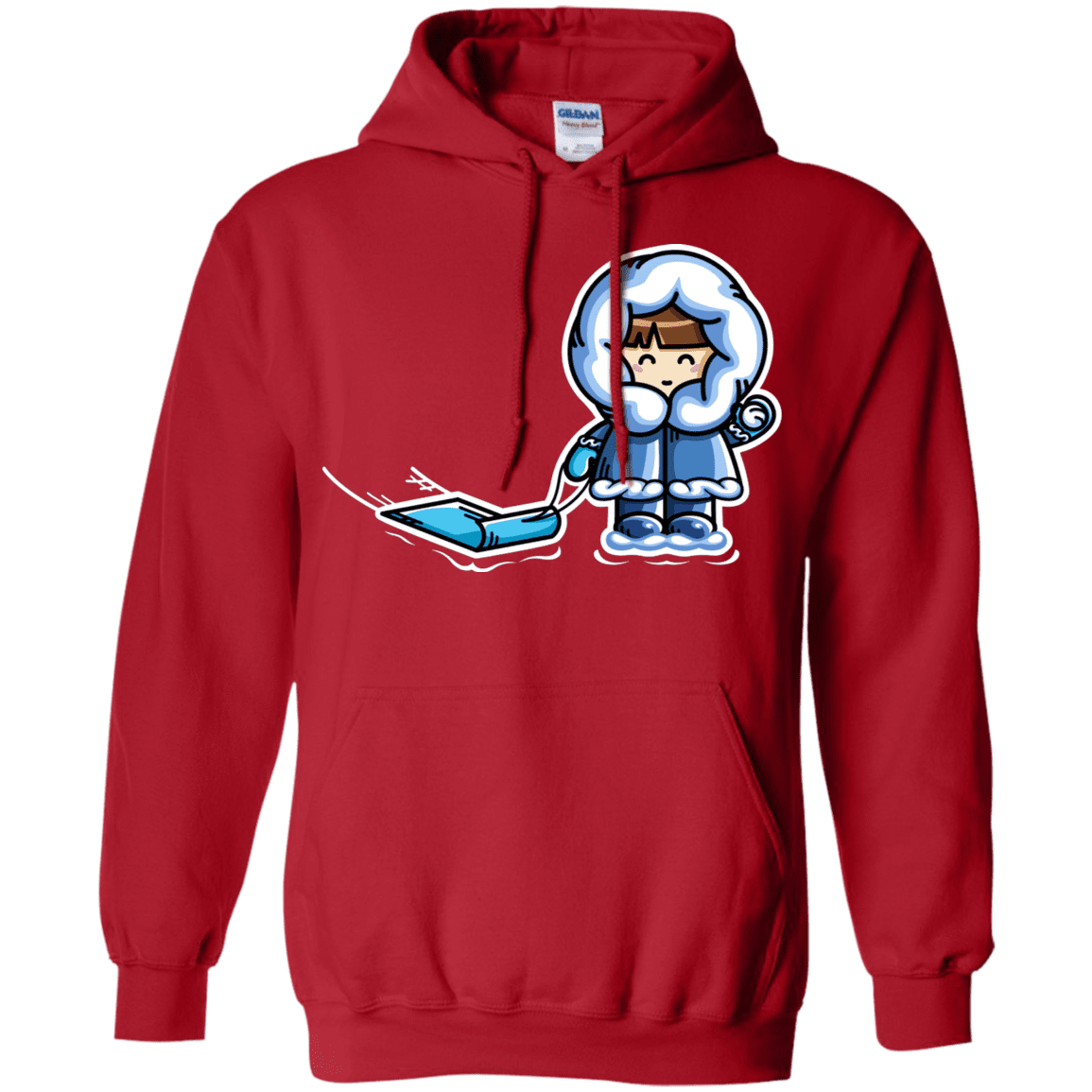 Sweatshirts Red / S Kawaii Cute Fun In The Snow Pullover Hoodie