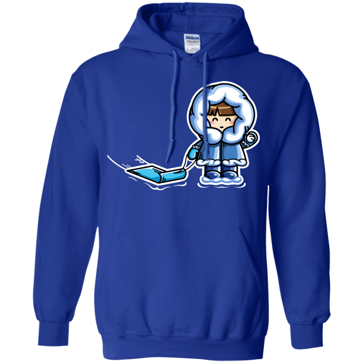 Sweatshirts Royal / S Kawaii Cute Fun In The Snow Pullover Hoodie