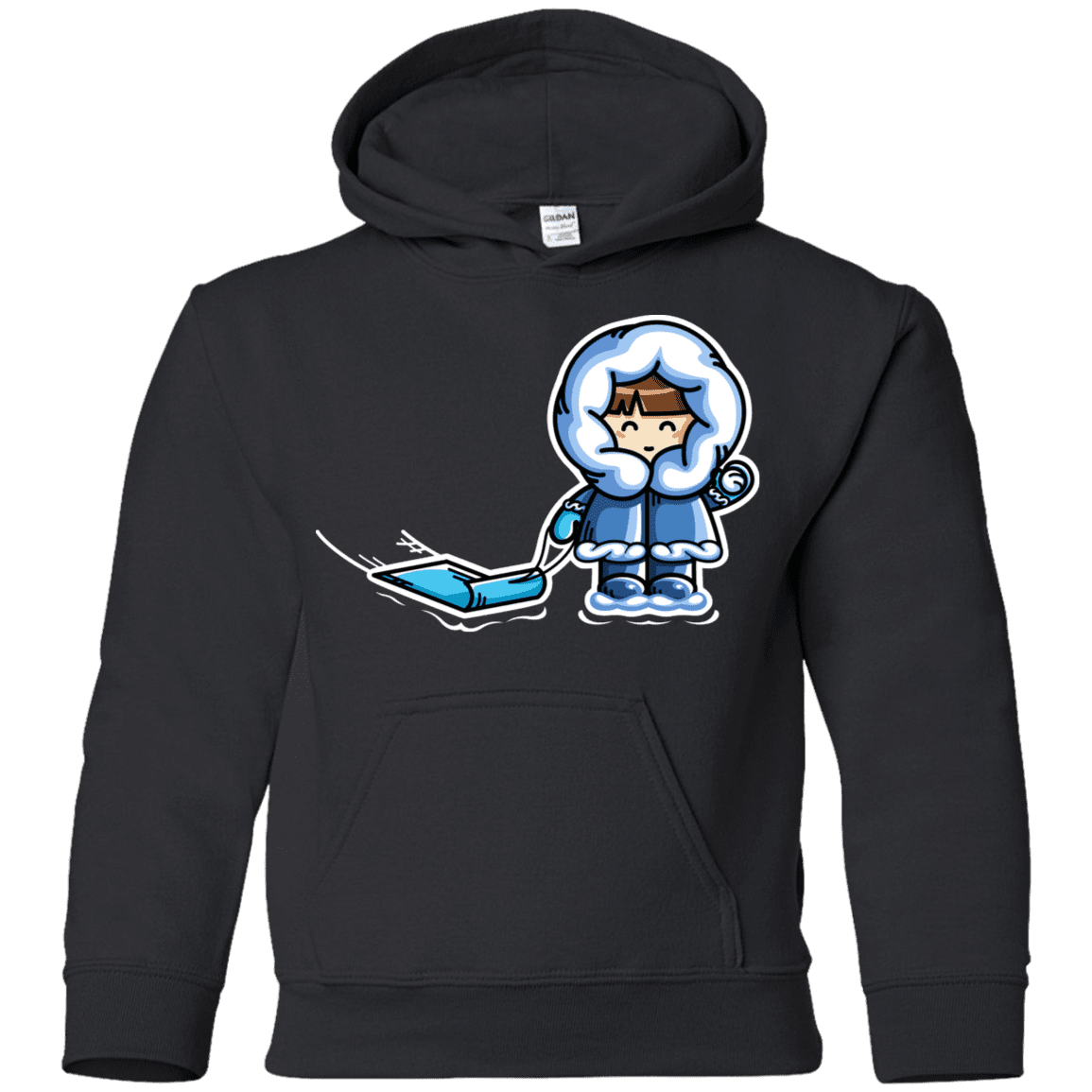 Sweatshirts Black / YS Kawaii Cute Fun In The Snow Youth Hoodie