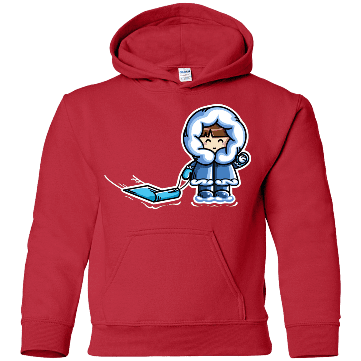 Sweatshirts Red / YS Kawaii Cute Fun In The Snow Youth Hoodie