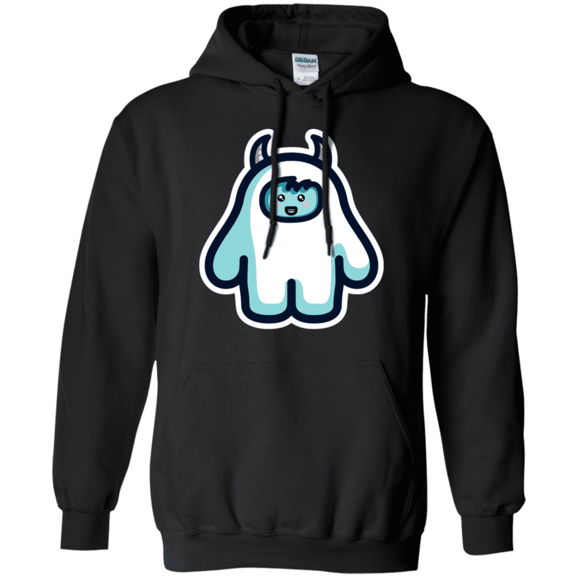 Sweatshirts Black / S Kawaii Cute Yeti Pullover Hoodie