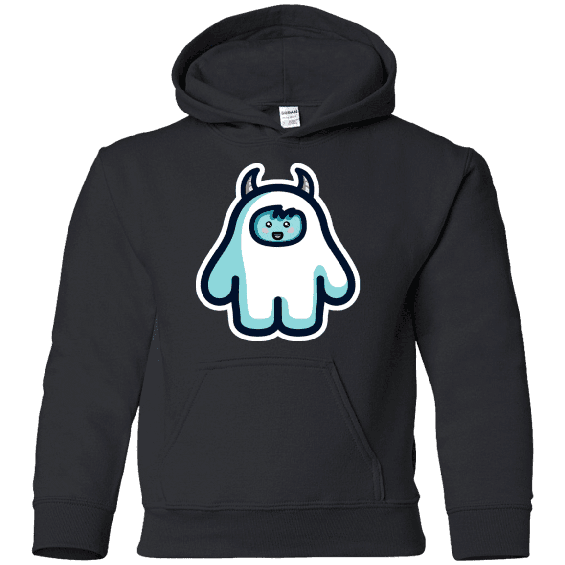 Sweatshirts Black / YS Kawaii Cute Yeti Youth Hoodie