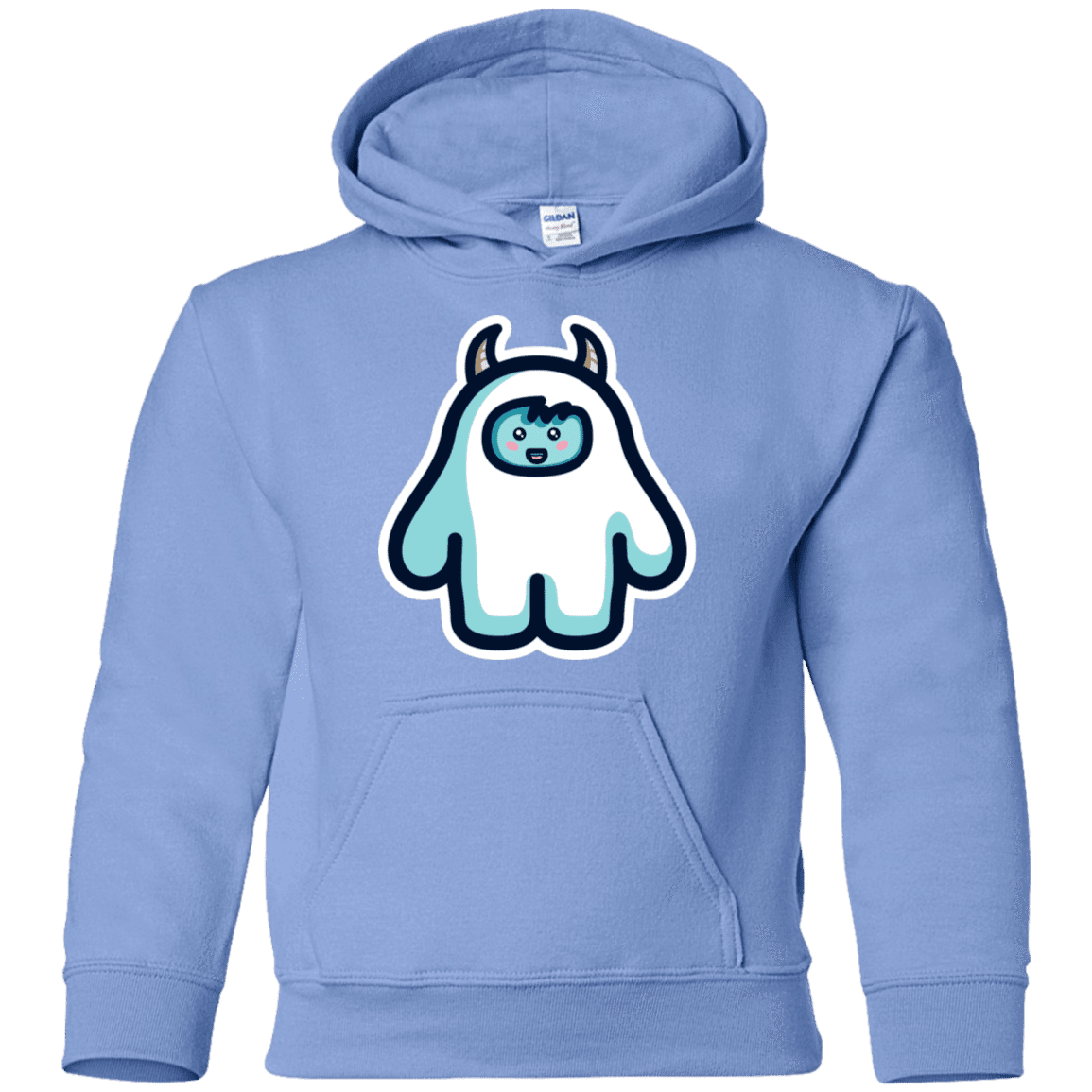 Sweatshirts Carolina Blue / YS Kawaii Cute Yeti Youth Hoodie