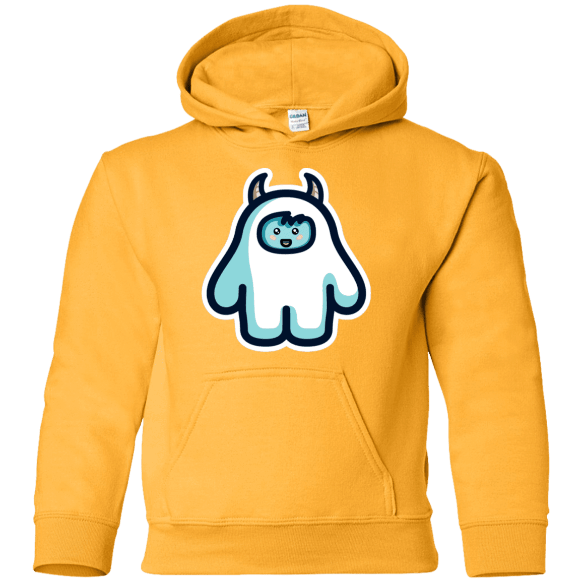 Sweatshirts Gold / YS Kawaii Cute Yeti Youth Hoodie