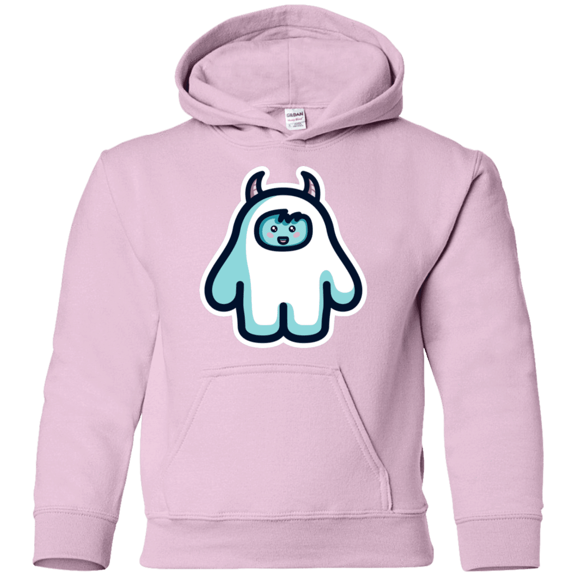 Sweatshirts Light Pink / YS Kawaii Cute Yeti Youth Hoodie