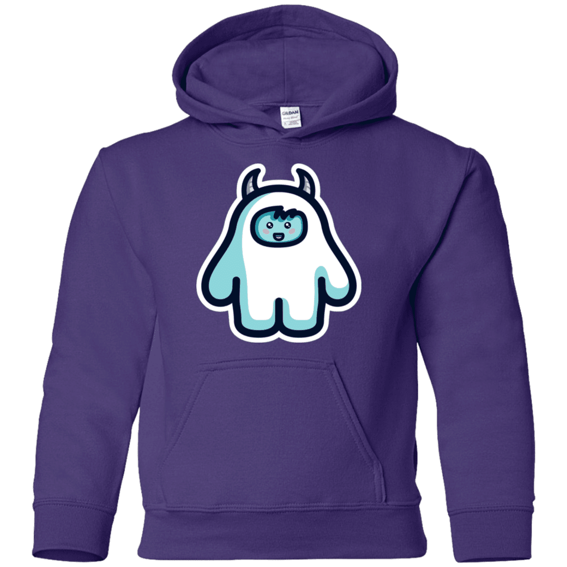 Sweatshirts Purple / YS Kawaii Cute Yeti Youth Hoodie