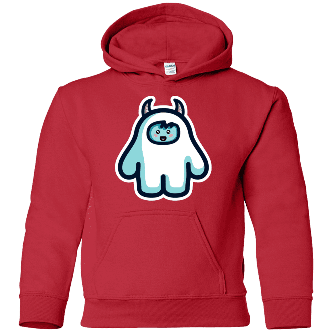 Sweatshirts Red / YS Kawaii Cute Yeti Youth Hoodie