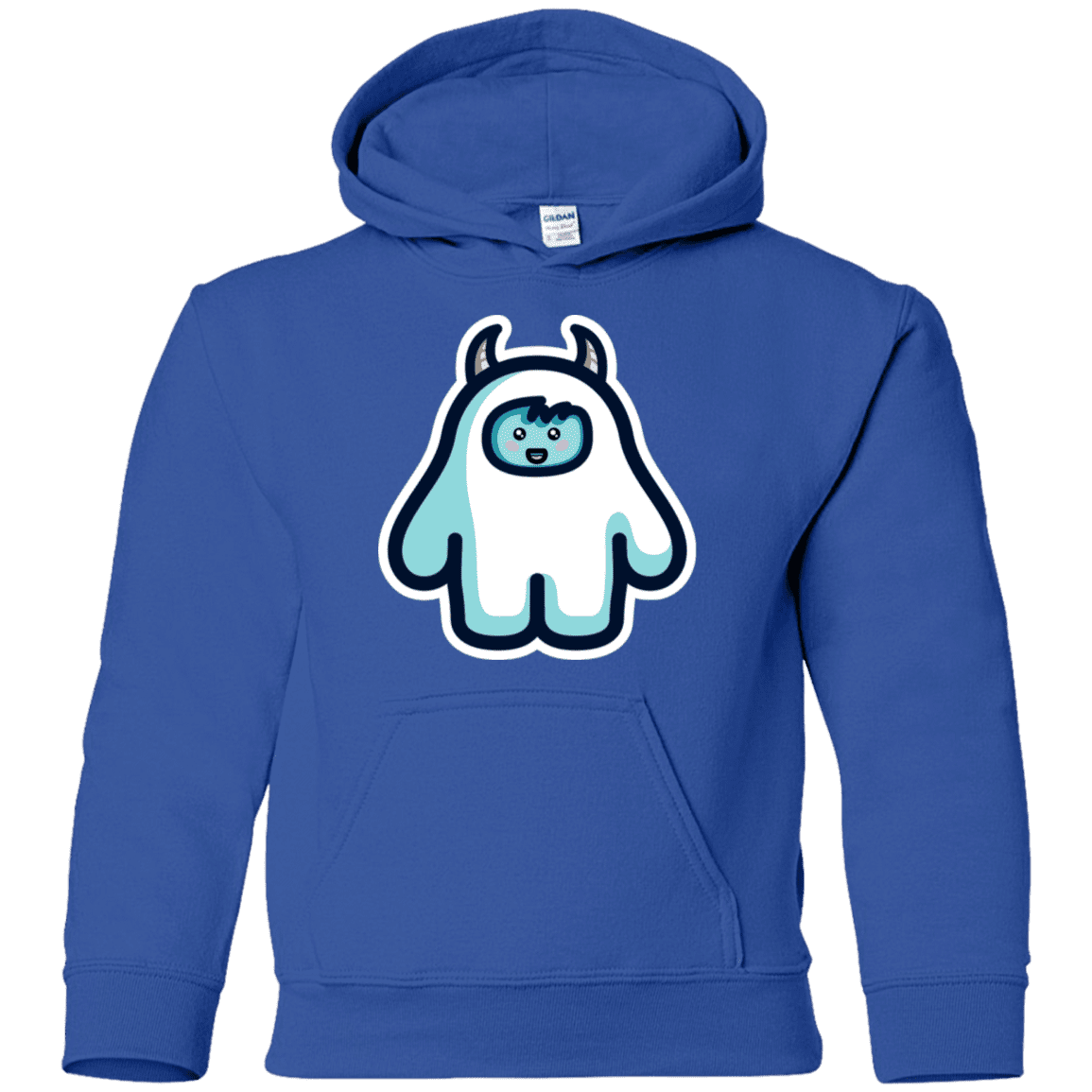 Sweatshirts Royal / YS Kawaii Cute Yeti Youth Hoodie