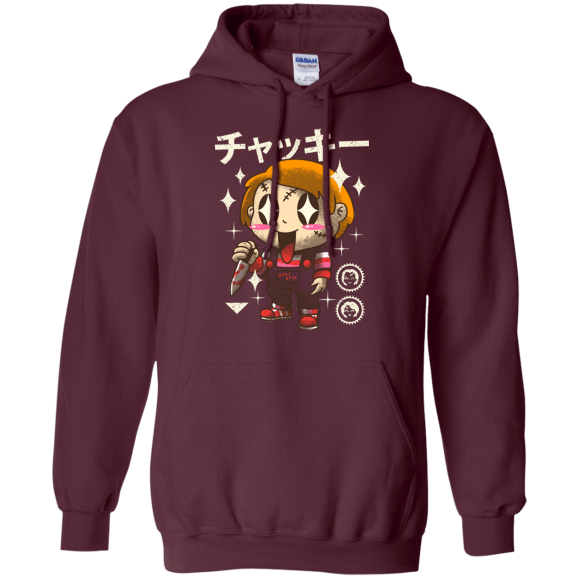 Sweatshirts Maroon / Small Kawaii Doll Pullover Hoodie