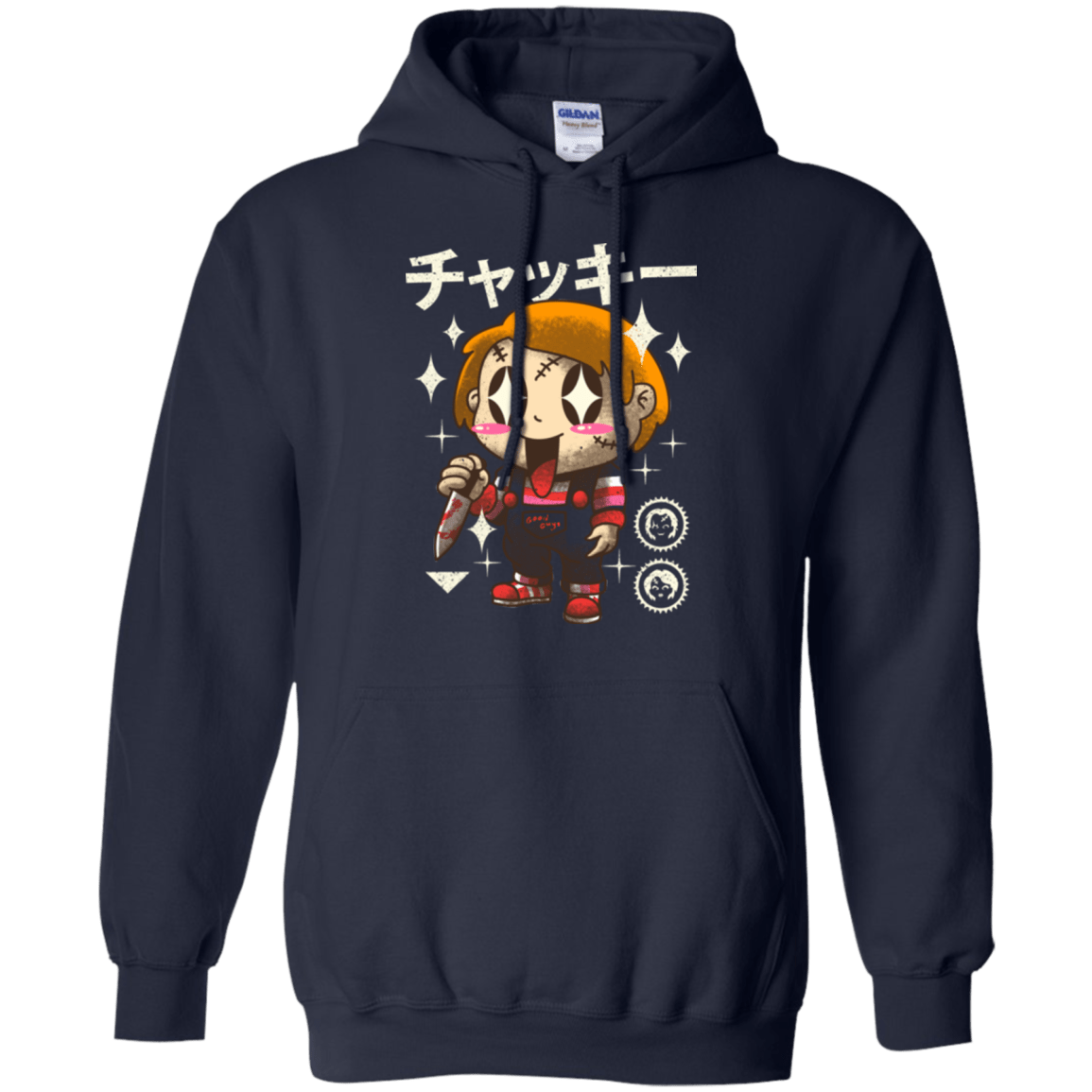 Sweatshirts Navy / Small Kawaii Doll Pullover Hoodie